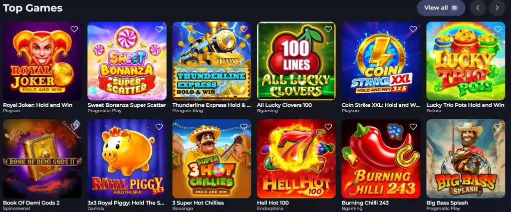 Jokabet Casino top games lobby with popular slot titles and providers